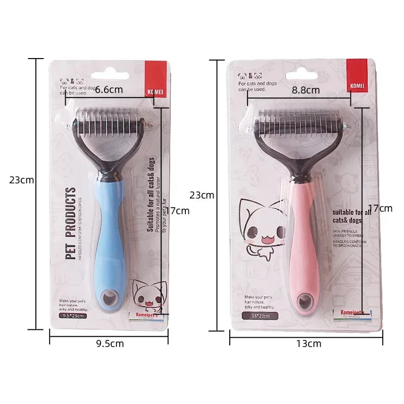 Pets Fur Knot Cutter Dog Grooming Shedding Tools Pet Cat Hair Removal Comb Brush Double sided Pet Products Suppliers